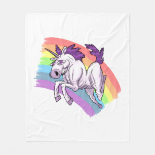 Ein majestätisches Einhorn Fleecedecke