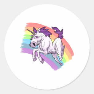 Ein majestätisches Einhorn Runder Aufkleber