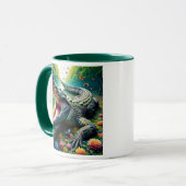 Ein majestätisches Krokodil in einem reichen Dschu Tasse (Vorderseite Links)