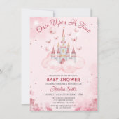 Ein Mal in der Märchenhaus Girl Dusche Burg Einladung (Vorderseite)