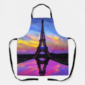 Ein malerischer Eiffelturm in leuchtendem Sonnenun Schürze (Vorderseite)