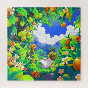Ein malerischer tropischer Obstgarten Puzzle