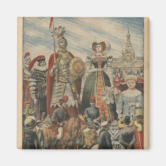 Ein malerisches und traditionelles Fest Magnet (Vorne)
