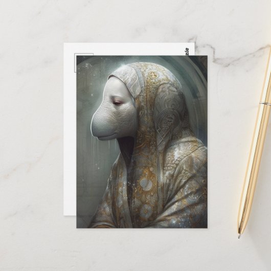 Ein Manatee in Robes Postkarte (Vorderseite/Rückseite Beispiel)