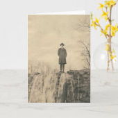 Ein Mann auf einer Klippe Karte (Gelbe Blume)