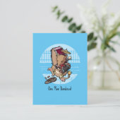 Ein Mann Bandicoot Accordion und Trommelband Carto Postkarte (Stehend Vorderseite)