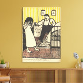 Ein Mann beschuldigt seine schwangere Frau Leinwanddruck (Insitu (Wohnzimmer))