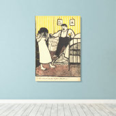 Ein Mann beschuldigt seine schwangere Frau Leinwanddruck (Insitu (Holzboden))