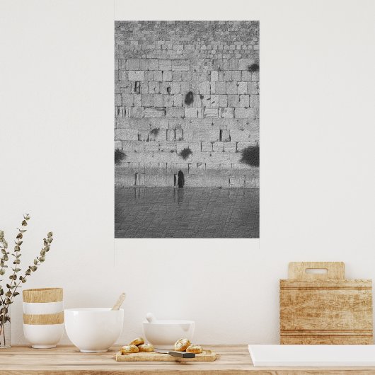 Ein Mann, der an der Western-Mauer betet Poster (Küche)