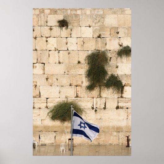 Ein Mann, der an der Western-Mauer betet Poster (Vorne)