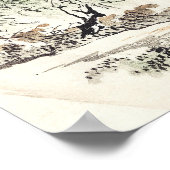 Ein Mann, der die Brücke durch Kōno Bairei Imitats Poster (Ecke)