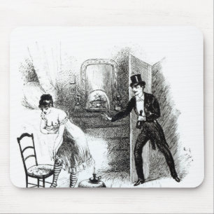 Ein Mann, der ein Prostituiertes besucht Mousepad