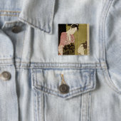 Ein Mann, der eine Frau malt Button (Beispiel)