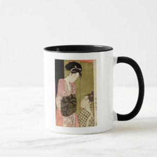 Ein Mann, der eine Frau malt Tasse