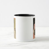 Ein Mann, der eine Frau malt Tasse (Zentrum)