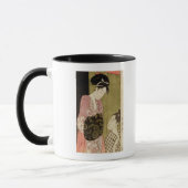 Ein Mann, der eine Frau malt Tasse (Links)