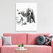 Ein Mann, der eine Prostituierte besucht Leinwanddruck (Insitu (Wohnzimmer))