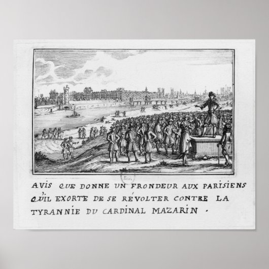 Ein Mann der Fronde, der die Pariser ausruft Poster (Vorne)