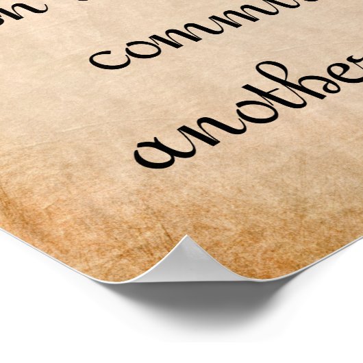 Ein Mann, der... inspirierendes Konfuzius Poster (Ecke)