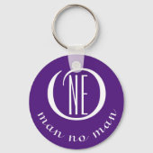 Ein Mann, der nicht ermutigt wird, zitiert lila Schlüsselanhänger (Vorderseite)