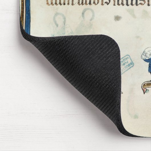 Ein Mann, der seine Esel-tragenden Taschen von Mousepad (Ecke)