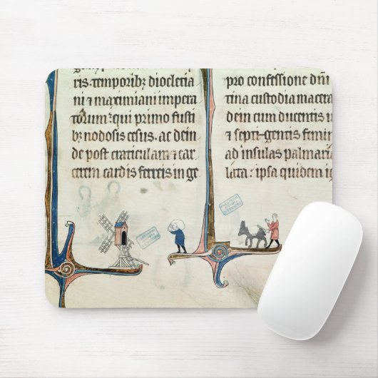 Ein Mann, der seine Esel-tragenden Taschen von Mousepad (Mit Mouse)