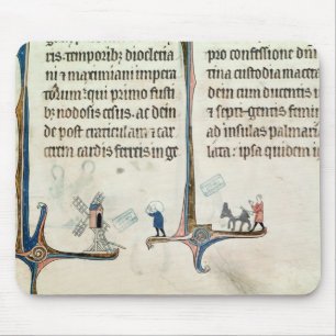 Ein Mann, der seine Esel-tragenden Taschen von Mousepad