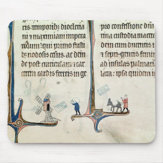 Ein Mann, der seine Esel-tragenden Taschen von Mousepad (Vorne)