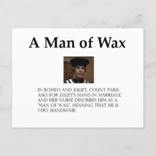 Ein Mann der Wax Postkarte