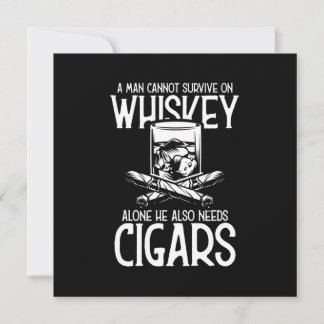Ein Mann, der Whiskey und Zigarre Liebe Einladung