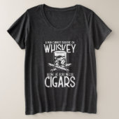 Ein Mann, der Whiskey und Zigarre Liebe Große Größe T-Shirt (Design vorne)