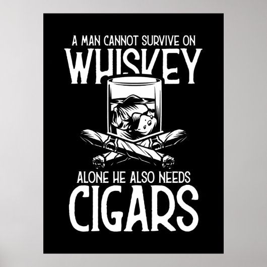 Ein Mann, der Whiskey und Zigarre Liebe Poster (Vorne)
