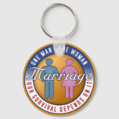 Ein Mann... Eine Frau Schlüsselanhänger (Vorderseite)