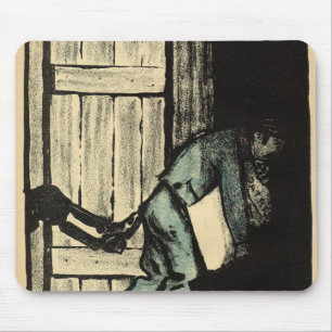 Ein Mann gefangenes Setzen herauf politische Mousepad