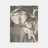 Ein Mann hebt die Legen eines anderen Mannes Fleecedecke (Vorderseite)