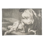 Ein Mann hebt die Legen eines anderen Mannes Kissenbezug (Vorderseite-Rechts)