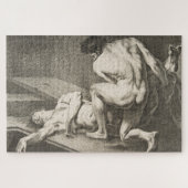 Ein Mann hebt die Legen eines anderen Mannes Puzzle (Horizontal)