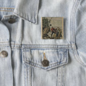 Ein Mann in einem Fass, welches das Niagara Falls Button (Beispiel)