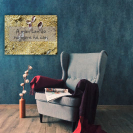 Ein Mann kann nicht mehr tun, er kann Sprichwort P Poster