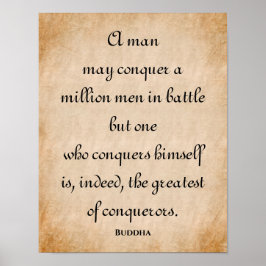 Ein Mann könnte erobern.. Inspirierend Buddha-Zita Poster