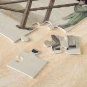 Ein Mann mit einer Raree-Show, überziehen 10 'vom Puzzle (Seite)