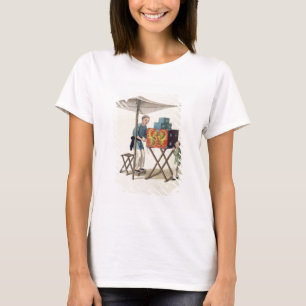 Ein Mann mit einer Raree-Show, überziehen 10 'vom T-Shirt