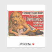 Ein Mann mit Löwenkopf, der Shakespeare liest, 191 Aufkleber (Blatt)