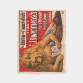 Ein Mann mit Löwenkopf, der Shakespeare liest, 191 Fleecedecke (Vorderseite)