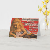 Ein Mann mit Löwenkopf, der Shakespeare liest, 191 Karte (Gelbe Blume)