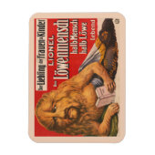 Ein Mann mit Löwenkopf, der Shakespeare liest, 191 Magnet (Vertikal)