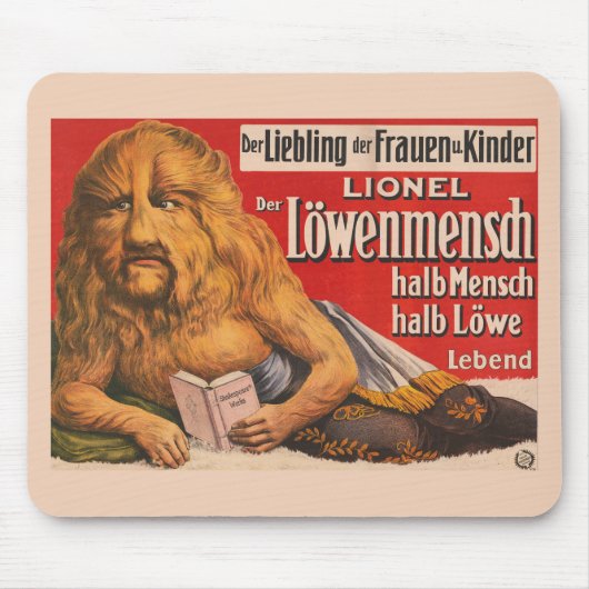 Ein Mann mit Löwenkopf, der Shakespeare liest, 191 Mousepad (Vorne)