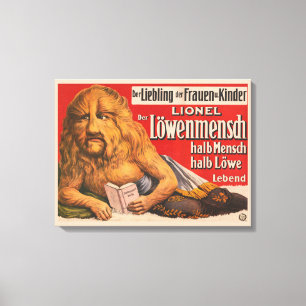 Ein Mann mit Löwenkopf liest Shakespeare, 1913. Leinwanddruck