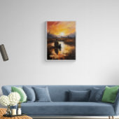 Ein Mann mit seinem besten Freund, digitale Wall A Poster