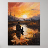 Ein Mann mit seinem besten Freund, digitale Wall A Poster (Vorne)